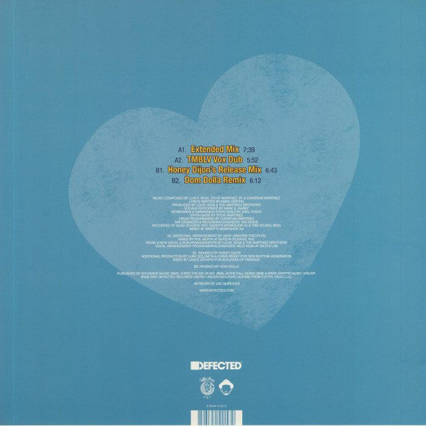 Image of Back Cover of 12" - VG+/VG - LOUIE VEGA & THE MARTINEZ BROTHERS WITH MARC E. BASSY, Let It Go (Defected; DFTD604, UK 2021, Picture Sleeve), ,  - 3016026C