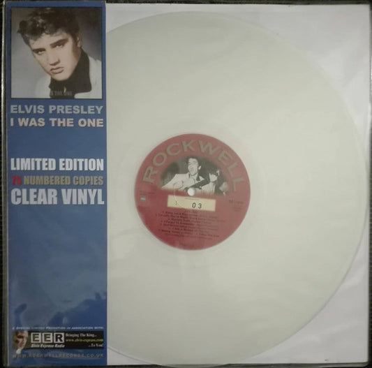 Image of Front Cover of LP - VG+/VG+ - ELVIS PRESLEY, I Was The One (Rockwell; RWLP002, UK 2009, Folded Sleeve, Ltd Edition, Numbered, White Vinyl with Pink Swirl and Sparkle), Number 14 of 150,  - 3026051E