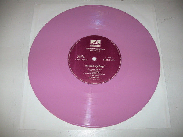 Image of Label Cover of 10" - VG+/VG+ - ELVIS PRESLEY, The Teen-age Rage (His Master's Voice; DLP 1161,  1990s, Unofficial Release, Pink Vinyl), ,  - 3026053E