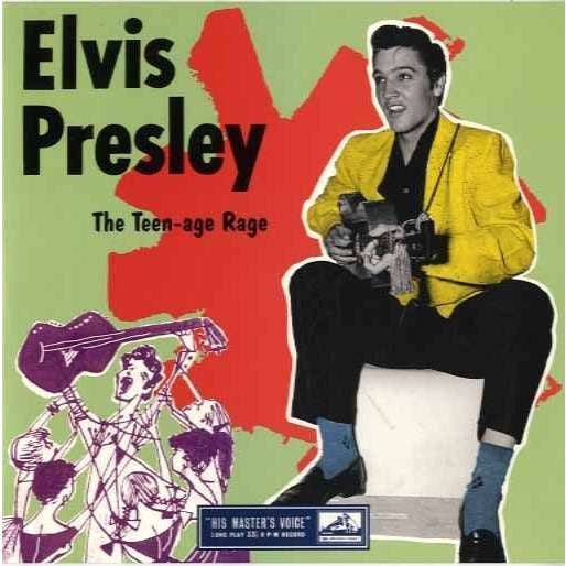 Image of Front Cover of 10" - VG+/VG+ - ELVIS PRESLEY, The Teen-age Rage (His Master's Voice; DLP 1161,  1990s, Unofficial Release, Pink Vinyl), ,  - 3026053E
