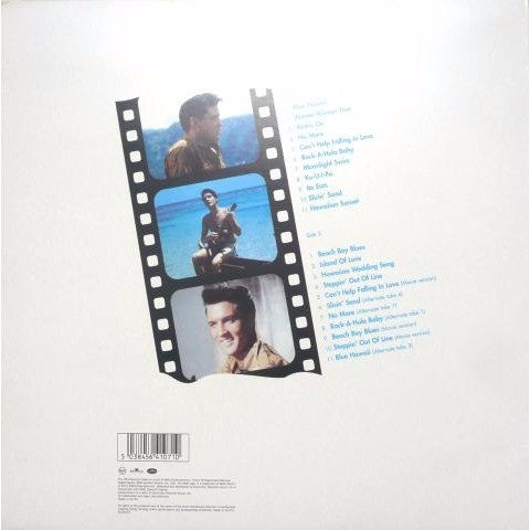 Image of Back Cover of LP - VG+/VG+ - ELVIS PRESLEY, Blue Hawaii (Castle Music; ELVIS107, Europe 2001, Picture Sleeve, Booklet & Inner, With 7"), A handful of minor hairlines, one small crease to front cover,  - 3026055E