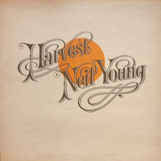 Image of Front Cover of LP - VG/VG - NEIL YOUNG, Harvest (Reprise Records; K 54005, UK Reissue, Gatefold, Booklet), Light hairlines. Sleeve has a small patch of staining.,  - 3026014E