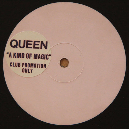 Image of Front Cover of 12" - /VG - QUEEN, A Kind Of Magic / A Dozen Red Roses For My Darling (EMI; 12QUEEN7, UK 1986, Promo, Generic Sleeve, Pink label), Light hairlines and scuffs,  - 3026016E