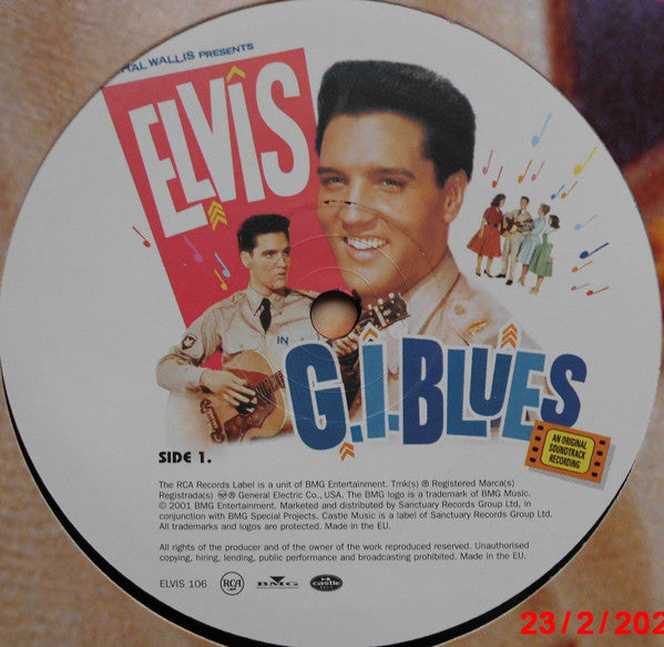 Image of Label Cover of LP - VG+/EX - ELVIS PRESLEY, G.I. Blues (Castle Music; ELVIS106, UK 2001, Stickered Picture Sleeve, Booklet & Inner, With 7"), Still In Opened Shrinkwrap. 7" is missing.,  - 3026058E