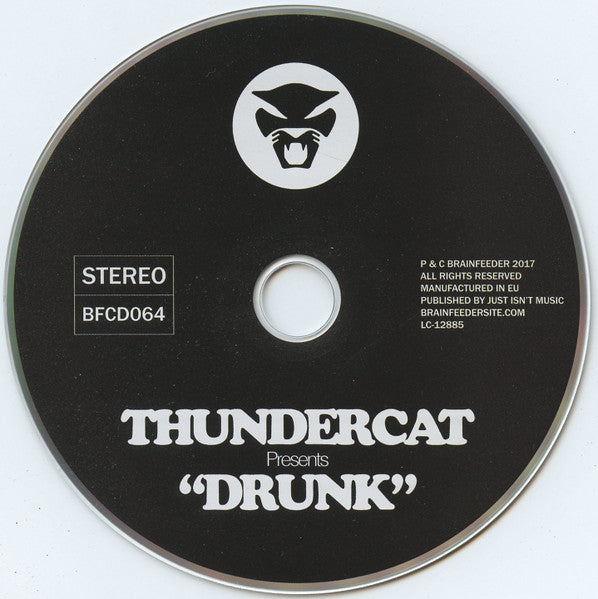 Image of Label Cover of CD - NEW/NEW - THUNDERCAT, Drunk (Brainfeeder; BFCD064, Europe 2017, Slipcase, Booklet), ,  - 3336197E