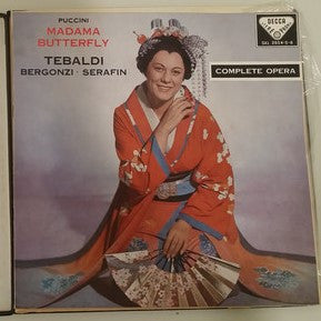 Image of Front Cover of 3xLP - VG/VG - RENATA TEBALDI, CARLO BERGONZI, ENZO SORDELLO, FIORENZA COSSOTTO, Puccini: Madama Butterfly (Decca; SXL 2054-5-6, UK 1958, Gatefold Clear Plastic Sleeve with White Border, Booklet), ,  - 3026065E