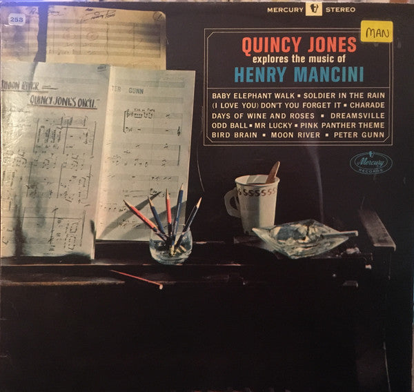 Image of Front Cover of LP - VG/VG - QUINCY JONES, Quincy Jones Explores The Music Of Henry Mancini (Mercury; SMCL 20016, UK 1964, Laminated Flipback Sleeve), ,  - 3026023E