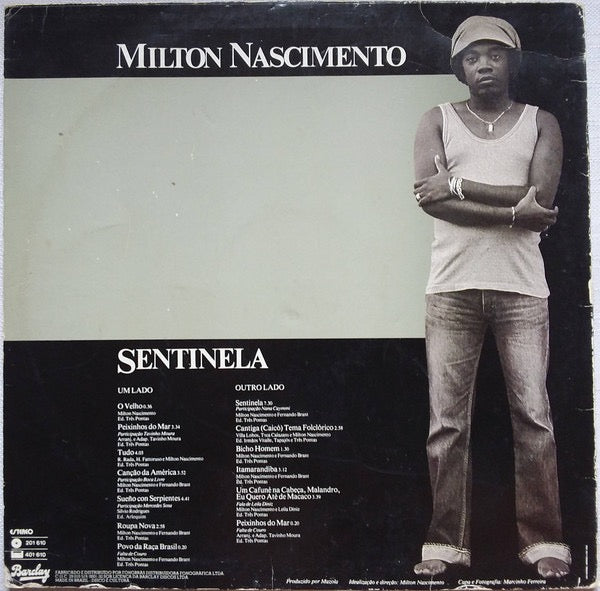 Image of Back Cover of LP - VG/VG+ - MILTON NASCIMENTO, Sentinela (Barclay; 201 610, Brazil 1986, Insert), ,  - 3016092C