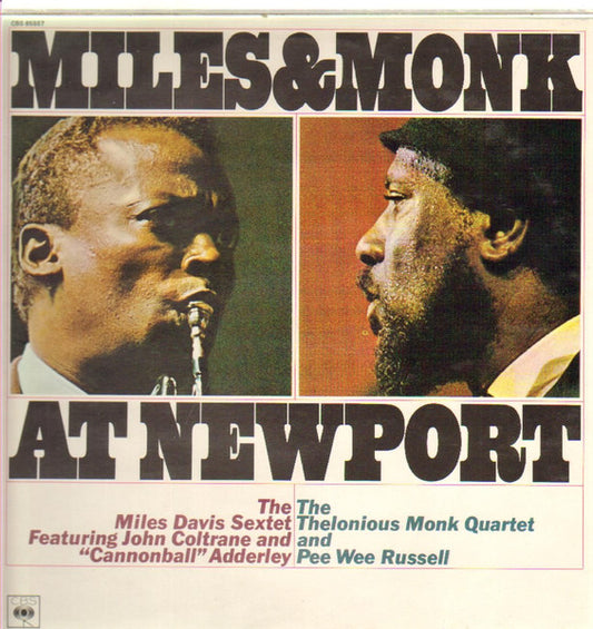 Image of Front Cover of LP - VG/VG - THE MILES DAVIS SEXTET & THE THELONIOUS MONK QUARTET, Miles & Monk At Newport (CBS Sunburst; 85557, Netherlands 1983 Reissue), ,  - 3026100E