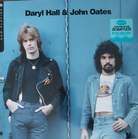 Image of Front Cover of LP - NEW/NEW - DARYL HALL AND JOHN OATES, Now Playing (Rhino Records; RCV1 726437, US 2024, Compilation, Limited Edition, Sea-Blue Vinyl), , Hall and Oates Now Playing tracklist features hits from the iconic duo. From the heartfelt ballad "She's Gone" to the upbeat groove of "Las Vegas Turnaround (The Stewardess Song)," each song showcases the duo's musical prowess and knack for crafting memorable melodies. - 3036053E
