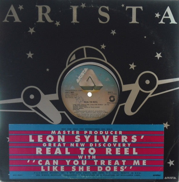 Image of Front Cover of 12" - VG/VG+ - REAL TO REEL, Can You Treat Me Like She Does? (Arista; ADP 1 9081, US 1983, Promo, Stickered Company Sleeve), Nice clean disc!,  - 3016148C