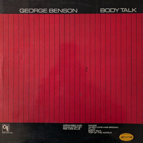 Image of Back Cover of LP - VG/VG+ - GEORGE BENSON, Body Talk (CTI Records; HCTS 731-27, Spain Reissue, Laminated Gatefold Sleeve), ,  - 3016149C