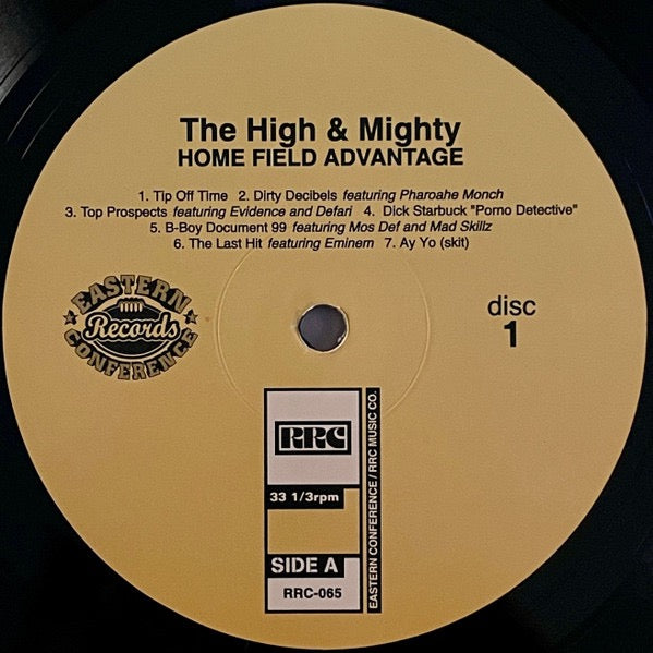 Image of Label Cover of 2xLP - VG+/EX - THE HIGH & MIGHTY, Home Field Advantage (RRC Music Co.; RRC-065, US 2024 Reissue, Gatefold, Insert), ,  - 3016171C