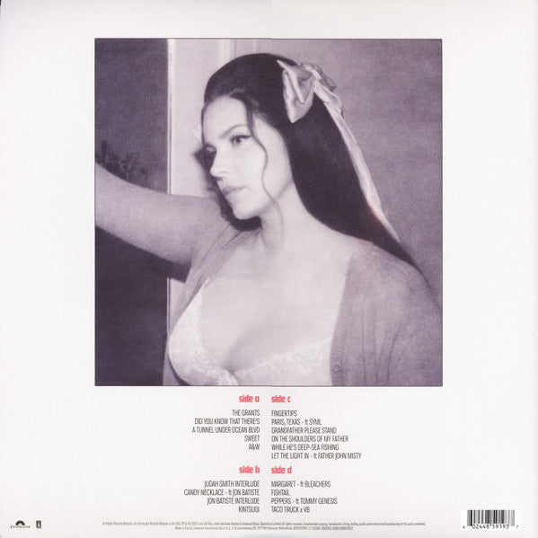 Image of Back Cover of 2xLP - VG+/EX - LANA DEL REY, Did You Know That There's A Tunnel Under Ocean Blvd (Polydor; 4859193, Worldwide 2023, Gatefold, 2 Inners, Poster, Limited Edition, Dark Pink Vinyl, Alternative Artwork), ,  - 3026152E