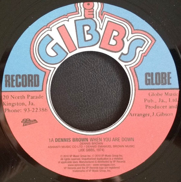 Image of Label Cover of 7x7" - VG+/EX - VARIOUS ARTISTS, Joe Gibbs 7" Spectacular 2 (17 North Parade; VP4170, US 2010, Box Set, 7 Inners + Insert, Limited Numbered Edition), Copy 2 of 1000, A - Dennis Brown When You Are DownB - Joe Gibbs & The Professionals Africa RedC - Sylford Walker Jah Golden Pen (Original 1975 Mix)D - The Mighty Two Golden DubE - Glen Washington 	Rockers Nu CrackersF - Joe Gibbs & The Professionals Rockers DubG - Culture InformerH - The Mighty Two Informer VersionI - Junior Byl