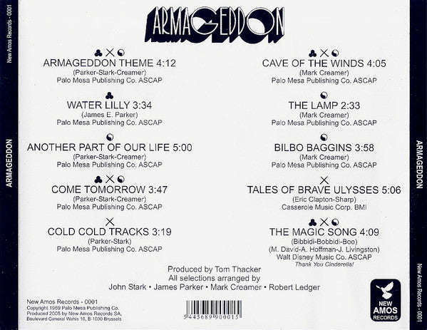 Image of Back Cover of CD - VG+/VG+ - ARMAGEDDON, Armageddon (New Amos Records; 0001, Belgium 2005, Jewel Case), ,  - 3036076E