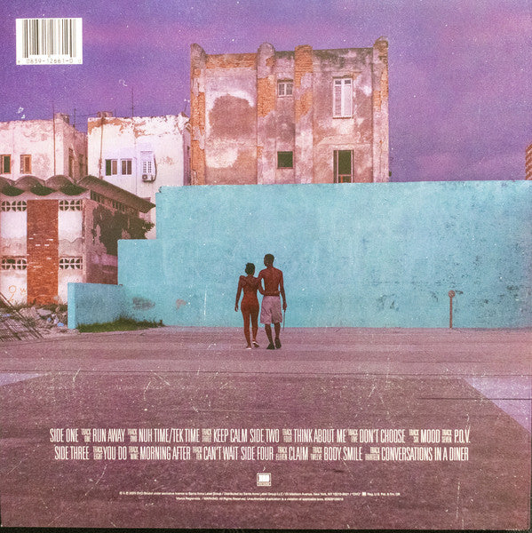 Image of Back Cover of 2xLP - VG/EX - DVSN, Morning After (OVO Sound; 564720-1, US 2025 Reissue, Picture Sleeve, Insert, Translucent Pink/Blue Vinyl), Minor edge wear & corner bumps to sleeve.,  - 3026154E