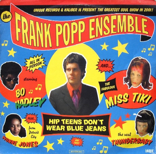 Image of Front Cover of LP - VG/VG+ - THE FRANK POPP ENSEMBLE, Hip Teens Don't Wear Blue Jeans (Unique; UNIQUE 050, Germany 2001), ,  - 3016207C