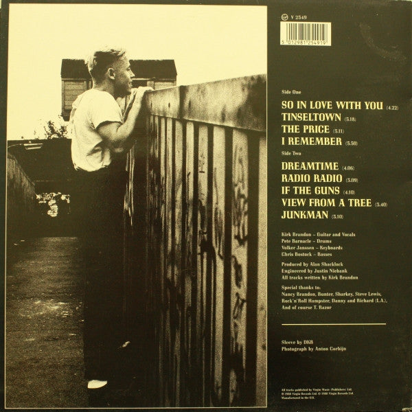 Image of Back Cover of LP - VG/VG+ - SPEAR OF DESTINY, The Price You Pay (Virgin; V 2549, UK 1988, Inner), ,  - 3016215C