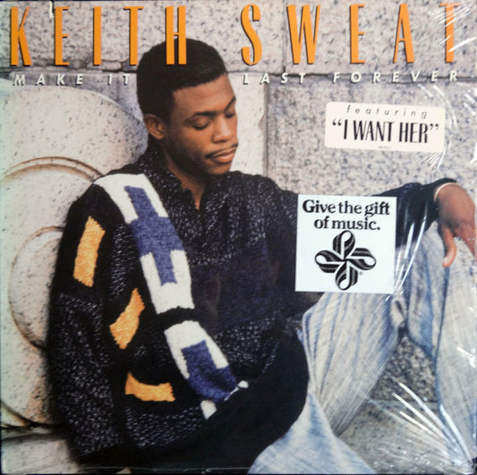 Image of Front Cover of LP - VG/VG+ - KEITH SWEAT, Make It Last Forever (Elektra; 9 60763-1, US 1987), Some corner wear on sleeve; old sticker front top corner. Company inner,  - 3816333C