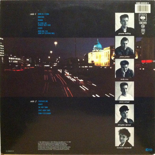 Image of Back Cover of LP - VG+/VG+ - DEACON BLUE, Raintown (CBS; CBS 450549 1, Europe 1987, Inner), ,  - 3046094S