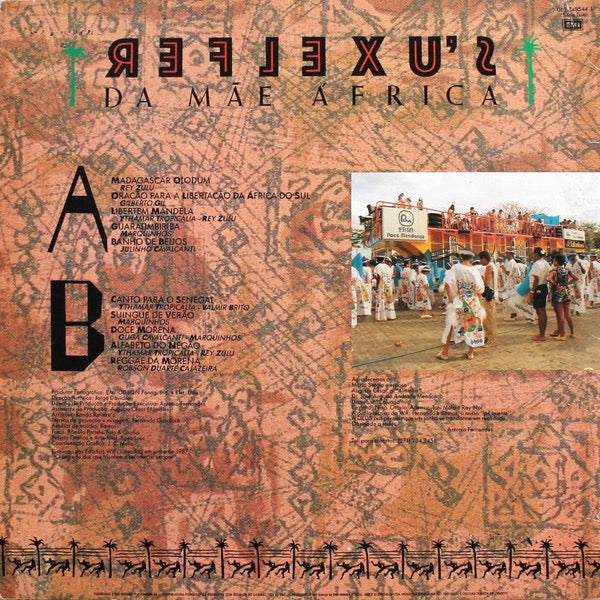Image of Back Cover of LP - VG+/VG - REFLEXU'S, Da M e  frica (EMI; 062 748544 1, Brazil 1988, Insert), ,  - 3016103C