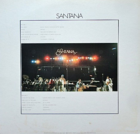 Image of Back Cover of 2xLP - VG/VG+ - SANTANA, Golden Grand Prix 30 (CBS/Sony; 40AP 453~4, Japan 1977, Gatefold, No Obi), ,  - 3016218C