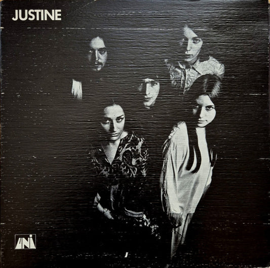 Image of Front Cover of LP - VG/G - JUSTINE, Justine (UNI Records; UNLS 111, UK 1970, Textured Gatefold Sleeve, Stereo), Pen Mark On Front Sleeve,   - 3046096S