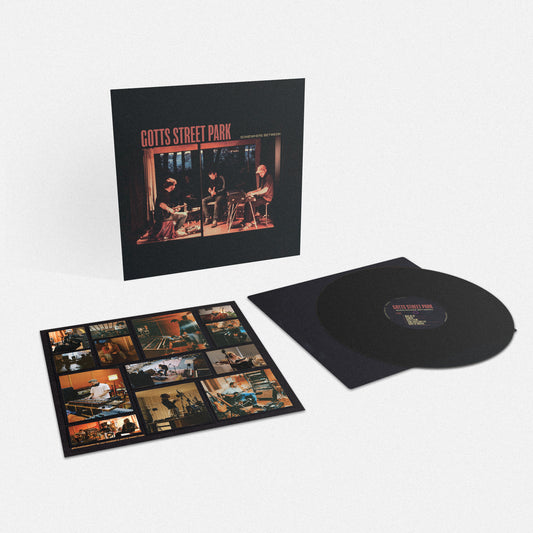 Image of Front Cover of LP - NEW/NEW - GOTTS STREET PARK, Somewhere Between (Play It Again Sam; PIASR1680LP, UK 2026), , 3 years after their critically acclaimed album ‘On The Inside’, Gotts Street Park come back with their new album ‘Somewhere Between’, featuring Celeste, Matt Maltese, Rosie Lowe, Pip Millett, Sofia and the Antoinettes, anaiis and Olive Jones. A departure from their previous work, the new record draws on richly emotional folk and Americana, with Blaze Foley, Jessica Pratt and Big Thief on 