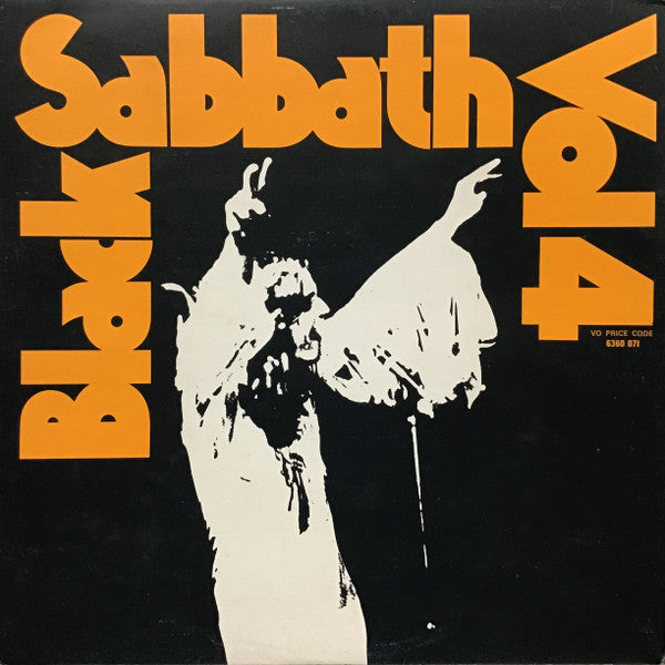 Image of Back Cover of LP - VG/G+ - BLACK SABBATH, Black Sabbath Vol 4 (Vertigo Spiral No 'Made In England'; 6360 071, UK 1972, Gatefold With Glued-In Insert, Vertigo Swirl Poly-Lined Inner, First Press With The 1/3 On Label Above The E Of Side B), Mark that sounds briefly at the start of side B, background noise during the quieter passages.,  - 3016235C