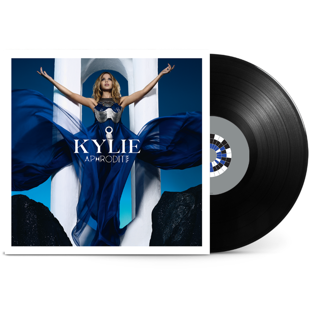 Image of Front Cover of LP - NEW/NEW - KYLIE MINOGUE, Aphrodite (Parlophone; , UK , 140g Black Vinyl), , Featuring iconic tracks such as All The Lovers and Get Outta My Way, Kylie’s eleventh studio album saw her work with the likes of Stuart Price, Calvin Harris, Jake Shears and more to produce an album full of dance-pop gold. - 9408365C