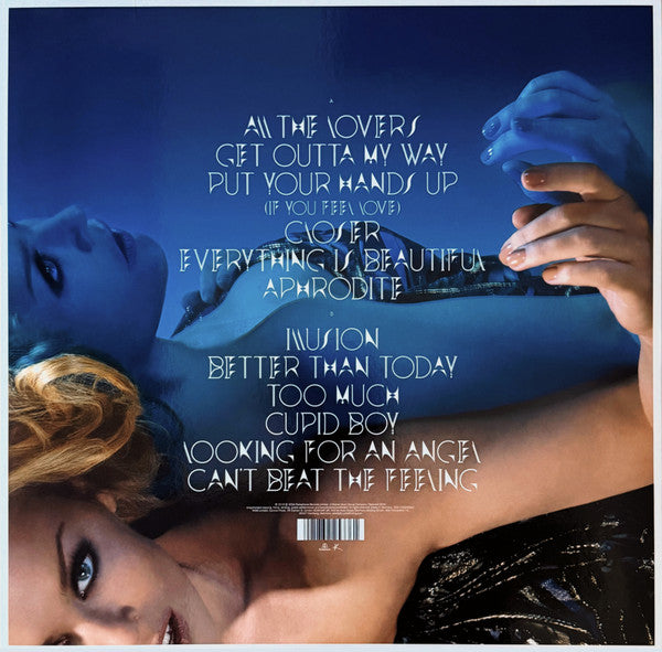 Image of Back Cover of LP - NEW/NEW - KYLIE MINOGUE, Aphrodite (Parlophone; 5021732253361, Worldwide 2026 Reissue, Inner, Black Vinyl), , Featuring iconic tracks such as All The Lovers and Get Outta My Way, Kylie s eleventh studio album saw her work with the likes of Stuart Price, Calvin Harris, Jake Shears and more to produce an album full of dance-pop gold. - 3236017E