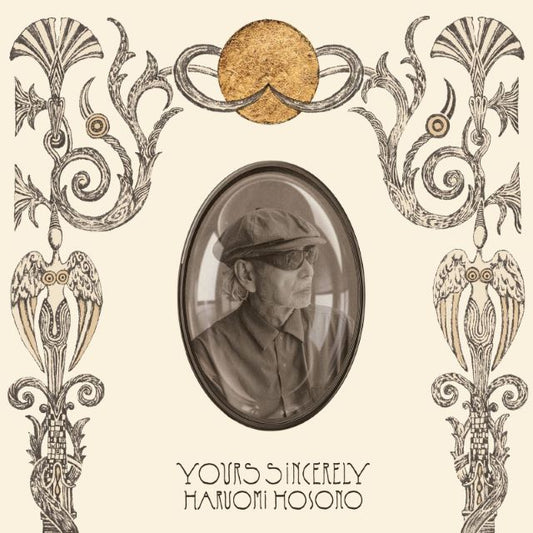 Image of Front Cover of LP - NEW/NEW - HARUOMI HOSONO, Yours Sincerely (Ghostly International; GI499LPC2, UK 2026, Inner, Indie Exclusive Mothership Cream Vinyl), , Haroumi Hosono, the pioneering Japanese musician, producer, composer, and founding member of Yellow Magic Orchestra and Happy End, returns with his 23rd studio album and first collection of new music in over seven years, finding Hosono ever-pushing his exploratory songcraft. Across arrangements that span tender psych-folk and bubbling avant pop,