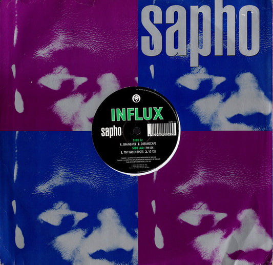 Image of Front Cover of 12" - VG/G+ - INFLUX, Braineater (Sapho; SAPH 14, UK 1993, Company Sleeve), Light marks on vinyl,  - 3046158S