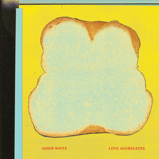 Image of Front Cover of LP - NEW/NEW - ASHER WHITE, Love Aggregates (Joyful Noise Records; JNR523LP-C1, UK 2026, Cyan Vinyl), , For any other artist, an album like Asher White’s Love Aggregates might come out of a conscious push to treat no idea as off-limits, to make something bold and new. Jubilant art-funk about cocaine addiction—absolutely. Swooning orchestral pop about Jerry Garcia—why not? Rippling electronic noise, jazzy brushed drums, an elderly motorcyclist with dementia, a profoundly emotional bas