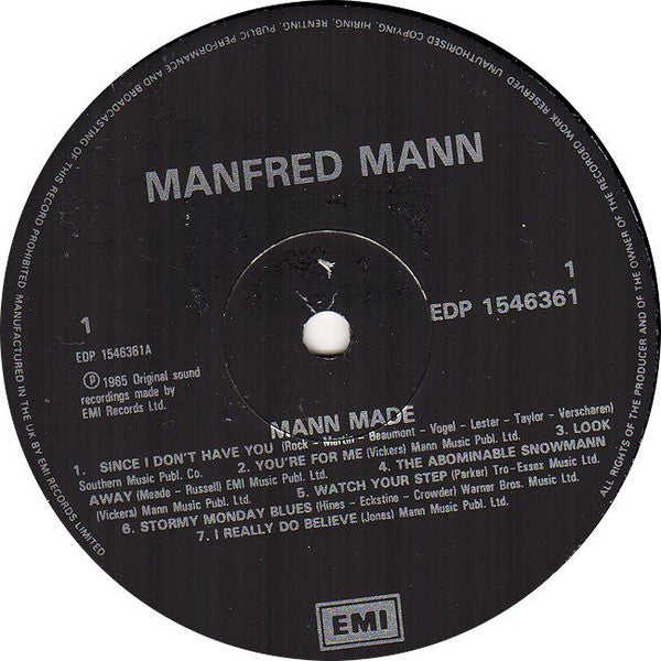 Image of Label Cover of 2xLP - VG+/VG+ - MANFRED MANN, Mann Made / The Five Faces Of Manfred Mann (EMI; EDP 1546363, UK 1983 Reissue, Gatefold, Mann Made - Stereo / Five Faces - Mono), ,  - 3026075E