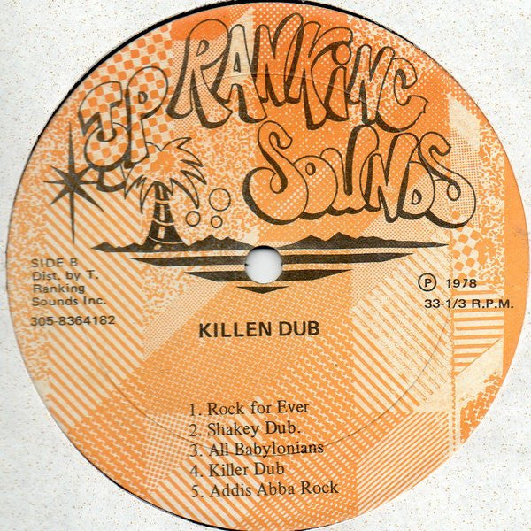 Image of Label Cover of LP - G+/VG - INNER CIRCLE, Killer Dub (Top Ranking Sounds; , US 1978, Pasteback Sleeve), Disc looks weak VG with quite a few superficial lines, plays strong VG or better, loud!. Sleeve is partially split on top seam, totally split on bottom seam, one stain on bottom left corner. Both panels look great!,  - 3026204E