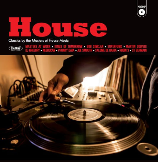 Image of Front Cover of LP - NEW/NEW - VARIOUS ARTISTS, Vintage Sounds House (Wagram Music; 3507886, Europe 2026), , The Vintage Sounds vinyl collection is back with a brand new killer collection dedicated to House musicIncluding Masters At Work, Kings Of Tomorrow, Bob Sinclar, Superfunk, Martin Solveig, DJ Gregory, Negrocan,Phunky Data, Joe Smooth, Salome De Bahia, St Germain - 3256162S