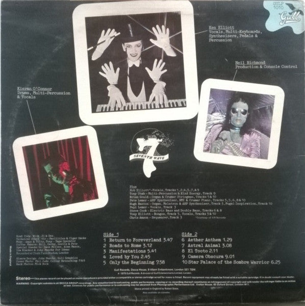 Image of Back Cover of LP - VG/VG - SEVENTH WAVE, Psi-Fi (Gull; GULP 1010, UK 1975, Company Inner), ,  - 3016228C