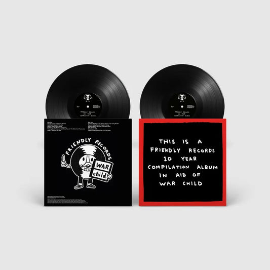 Image of Front Cover of LP - NEW/NEW - VARIOUS ARTIST, Friendly Records x War Child (Friendly Records; FRWC7007LP, Europe 2026), , Bristol’s Friendly Records mark 10 years with a special compilation in aid of War Child - raising vital funds for children affected by conflict. The record brings together standout tracks from recent Friendly Records 7” releases supporting War Child, featuring Portishead, PJ Harvey, IDLES, Sleaford Mods, Hot Chip, Beak and more! Also includes tracks from Friendly Recordings rele