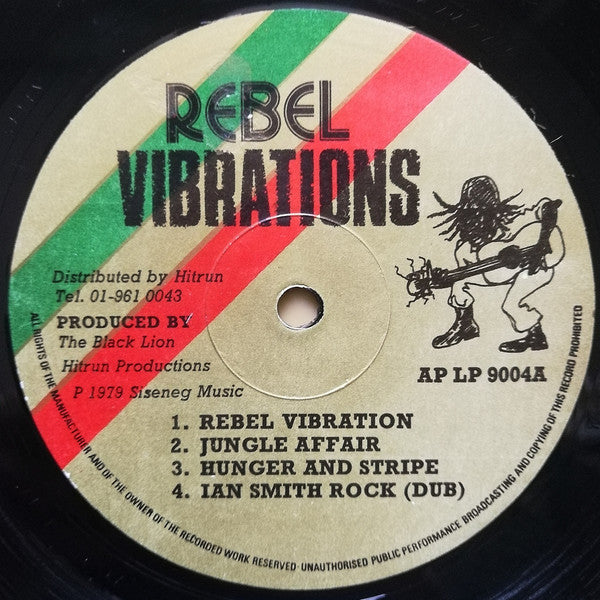 Image of Label Cover of LP - VG/VG - CREATION REBEL, Rebel Vibrations (Hitrun; AP LP 9004, UK 1979), Disc looks weak VG with lots of superficial lines; plays strong VG or better, clean. SWOL. WOC on back.,  - 3026206E