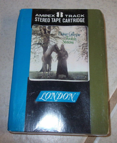 Image of Front Cover of 8 Track Cartridge Cassette - VG+/EX - DANA GILLESPIE, Foolish Seasons (London Records; none, US 1968, Slipcase, Sealed 8 Track cartridge. Uncredited session players include Jimmy Page, John Paul Jones, Big Jim Sullivan, and Herbie Flowers.), Sealed with minor discolouring on the shrink but an all-around really nice copy especially for its age,  - 2836015E