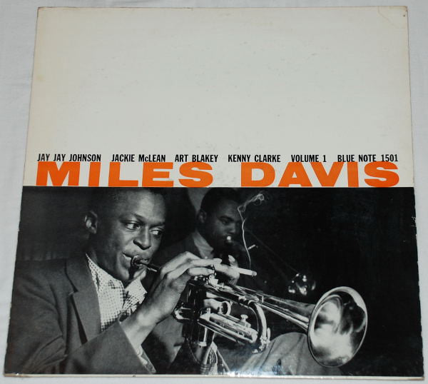 Image of Front Cover of LP - VG/VG - MILES DAVIS, Volume 1 (Blue Note (47 West 63rd. NYC - Side One - Lexington Avenue - Side Two); BLP 1501, US 1958 Reissue, Remastered. (R) under E of Blue Note Side One Label. RVG and P in Run Out), Sleeve Opening Taped, Strong VG, Blue Note (47 West 63rd. NYC - Side One - Lexington Avenue - Side Two)Remastered. (R) under E of Blue Note Side One Label. RVG and P in Run Out - 3026084E