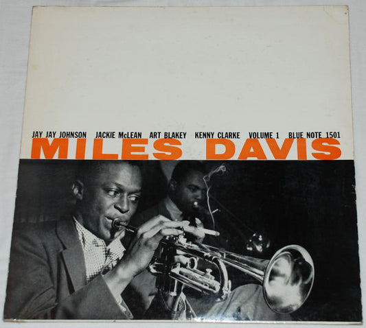 Image of Front Cover of LP - VG/VG - MILES DAVIS, Volume 1 (Blue Note (47 West 63rd. NYC - Side One - Lexington Avenue - Side Two); BLP 1501, US 1958 Reissue, Remastered. (R) under E of Blue Note Side One Label. RVG and P in Run Out), Sleeve Opening Taped, Strong VG, Blue Note (47 West 63rd. NYC - Side One - Lexington Avenue - Side Two)Remastered. (R) under E of Blue Note Side One Label. RVG and P in Run Out - 3026084E