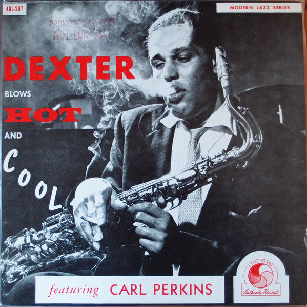 Image of Front Cover of LP - VG+/VG - DEXTER GORDON FEAT. CARL PERKINS, Dexter Blows Hot And Cool (Authentic Dootone - Blue Orange Gold and Black Label; AUL-207, US 1960 Reissue), ,  - 3026085E