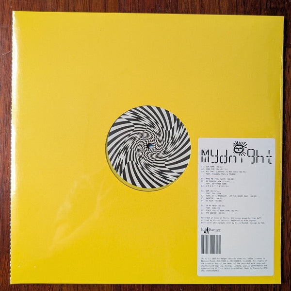 Image of Back Cover of 2xLP - NEW/NEW - MYD, Mydnight (Ed Banger Records; EDLP2025-1, France 2025, Black and Yellow Vinyl), ,  - 3036068E