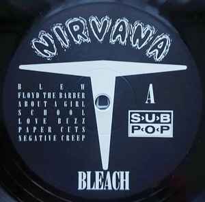 Image of Label Cover of LP - VG+/VG+ - NIRVANA, Bleach (Sub Pop; SP-034, US 2009 Reissue, Inner), ,  - 3046198S