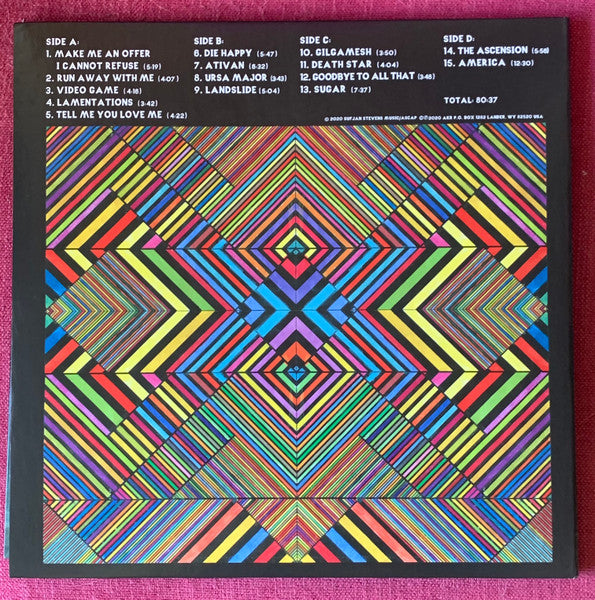 Image of Back Cover of 2xLP - NEW/NEW - SUFJAN STEVENS, The Ascension (Asthmatic Kitty Records; AKR150, USA & Europe 2020, Gatefold, Clear vinyl), ,  - 3026091E