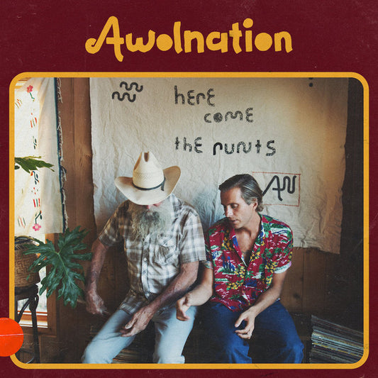 Image of Front Cover of LP - VG/EX - AWOLNATION, Here Come The Runts (Red Bull Records; RBR0520VL, US 2018, Gatefold, Insert, Brown Marble Vinyl), Corner Bump, Opened Instore, Still In Stickered Shrinkwrap,  - 3046225S