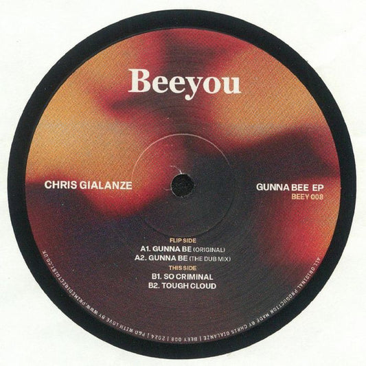 Image of Front Cover of 12" EP - /VG+ - CHRIS GIALANZE, Gunna Bee EP (BEEYOU Records; ,  2024), Stock copy from the label, never played,  - 3046213S